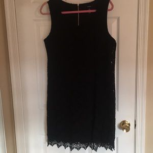 Alfani black crochet lace dress